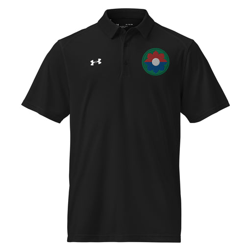 U.S. Army 9th Infantry Division Embroidered Under Armour® Men's Polo Tactically Acquired Black S 