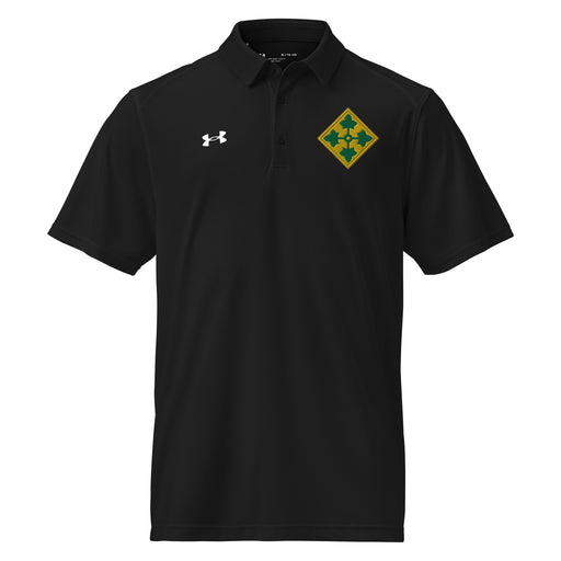U.S. Army 4th Infantry Division Embroidered Under Armour® Men's Polo Tactically Acquired Black S 