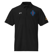 1st Marine Division Embroidered Under Armour® Men's Polo Tactically Acquired Black S 