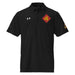 4th Marine Division Embroidered Under Armour® Men's Polo Tactically Acquired Black S 