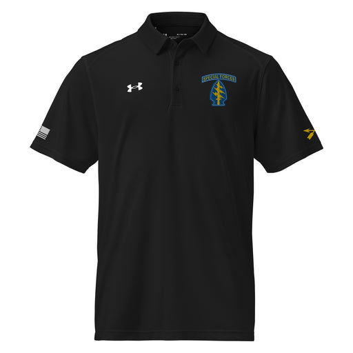 U.S. Army Special Forces Embroidered Under Armour® Men's Polo Tactically Acquired Black S 