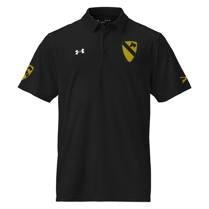 1st Cavalry Division Embroidered Under Armour® Men's Polo Tactically Acquired Black S 