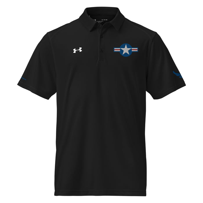 U.S. Air Force Roundel Embroidered Under Armour® Men's Polo Tactically Acquired Black S 