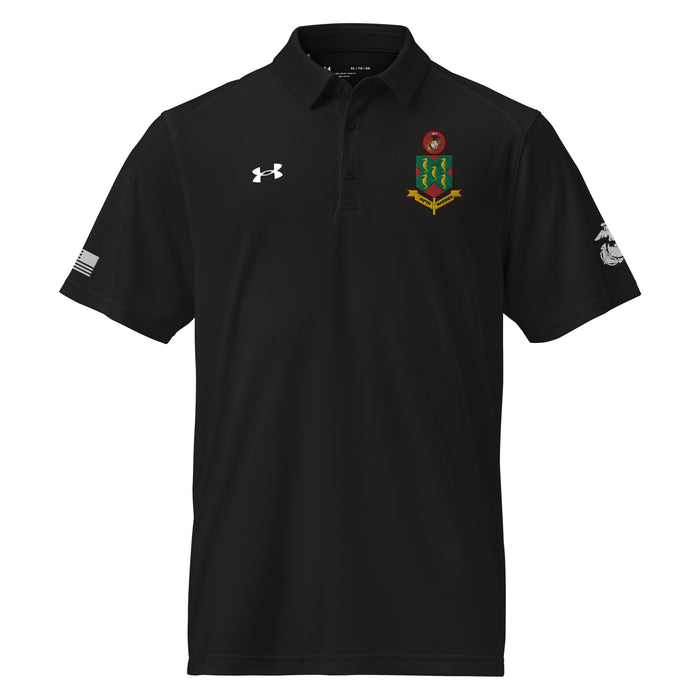 5th Marine Regiment Embroidered Under Armour® Men's Polo Tactically Acquired Black S 