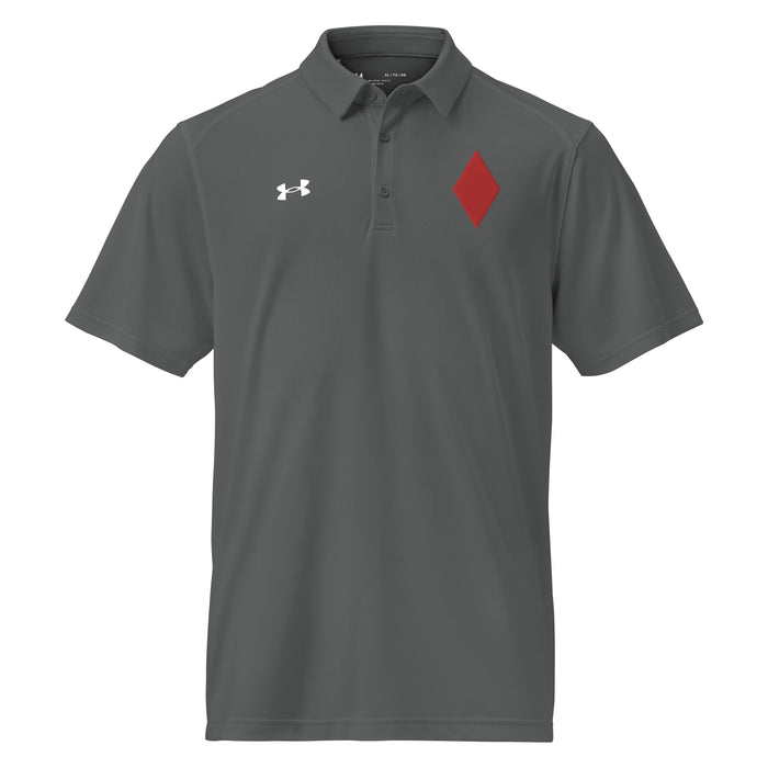 U.S. Army 5th Infantry Division Embroidered Under Armour® Men's Polo Tactically Acquired Grey S 