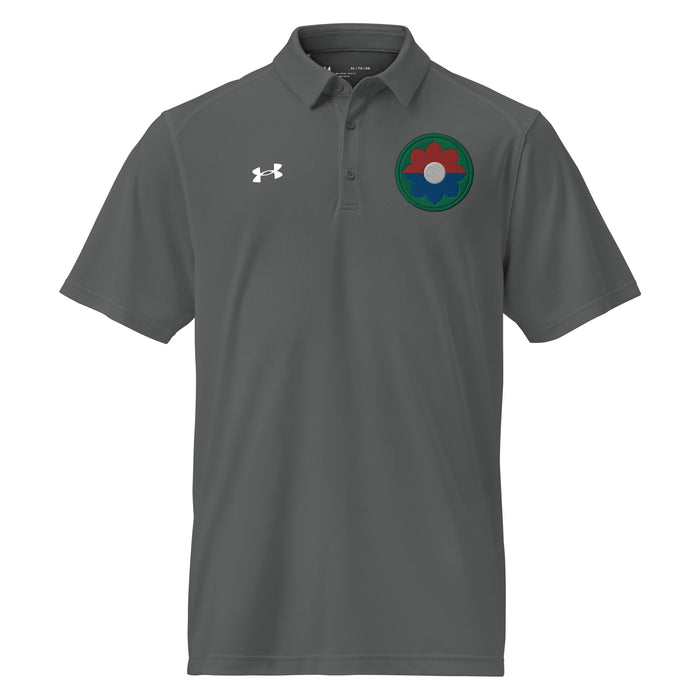 U.S. Army 9th Infantry Division Embroidered Under Armour® Men's Polo Tactically Acquired Grey S 