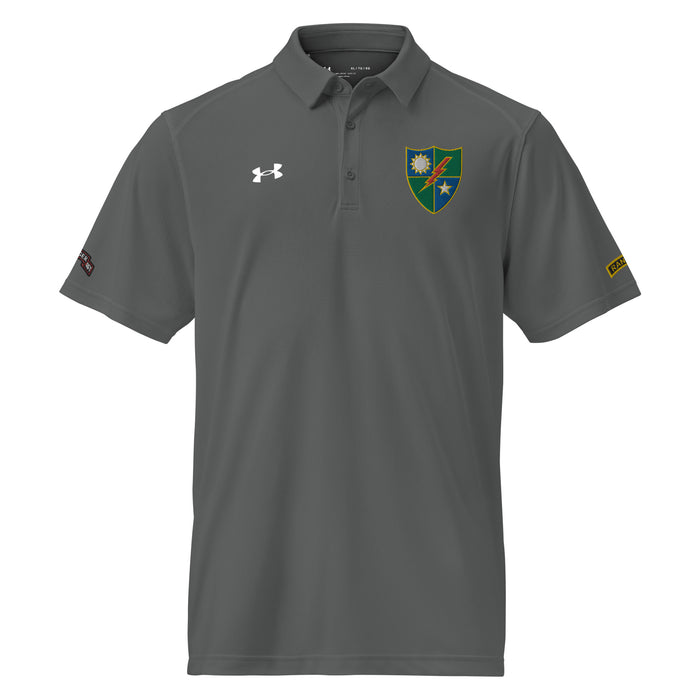 U.S. Army 75th Ranger Regiment Embroidered Under Armour® Men's Polo Tactically Acquired Grey S 