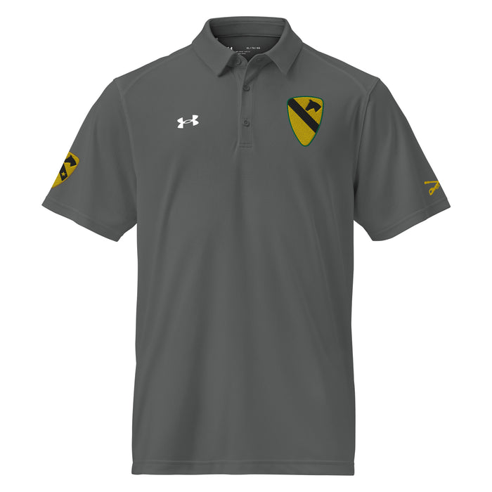 1st Cavalry Division Embroidered Under Armour® Men's Polo Tactically Acquired Grey S 