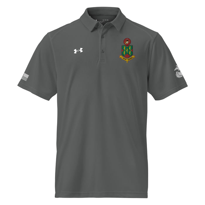 5th Marine Regiment Embroidered Under Armour® Men's Polo Tactically Acquired Grey S 