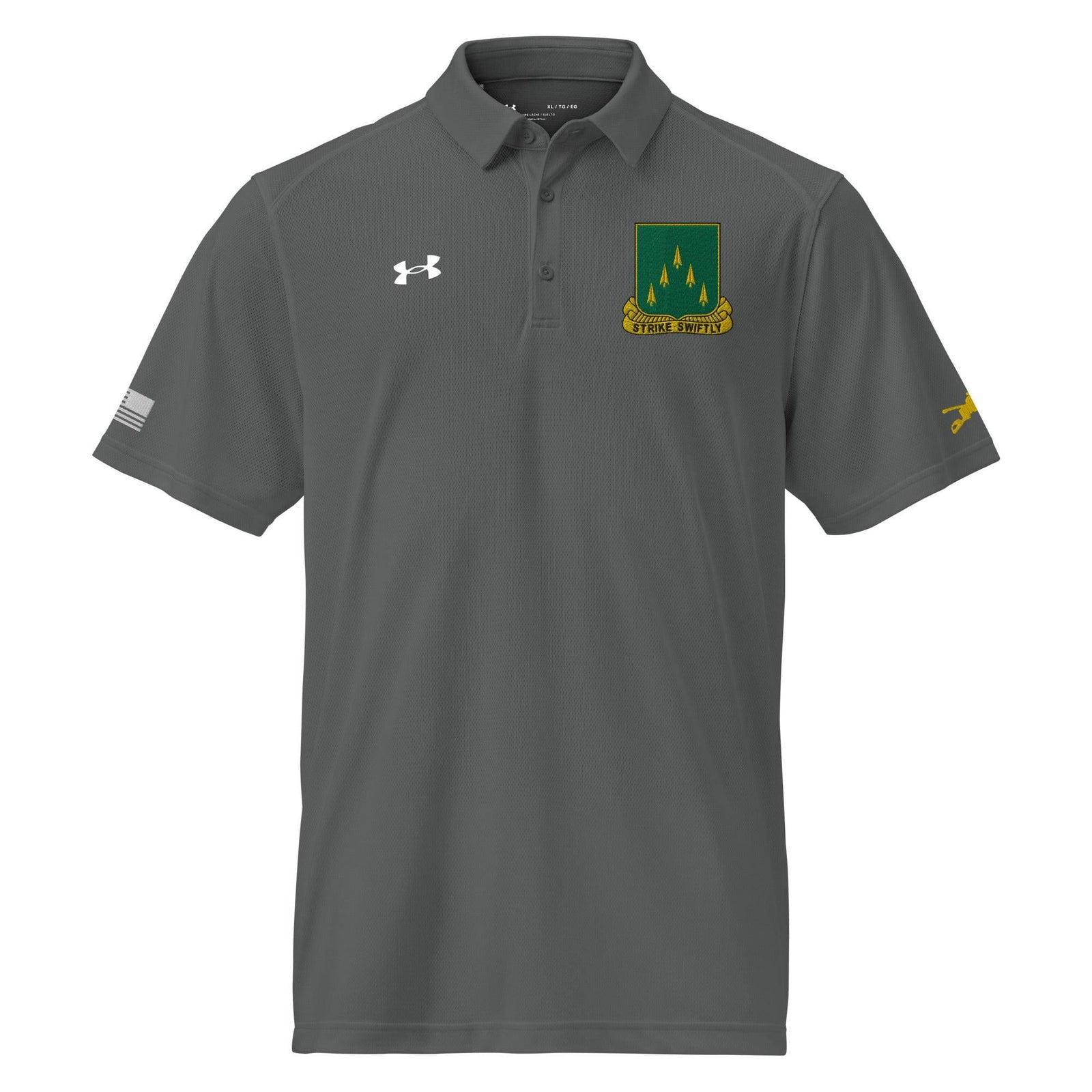 70th Armor Regiment Embroidered Under Armour® Men's Polo Tactically Acquired Grey S 