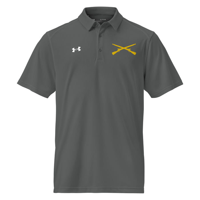 U.S. Army Infantry Embroidered Under Armour® Men's Polo Tactically Acquired Grey S 