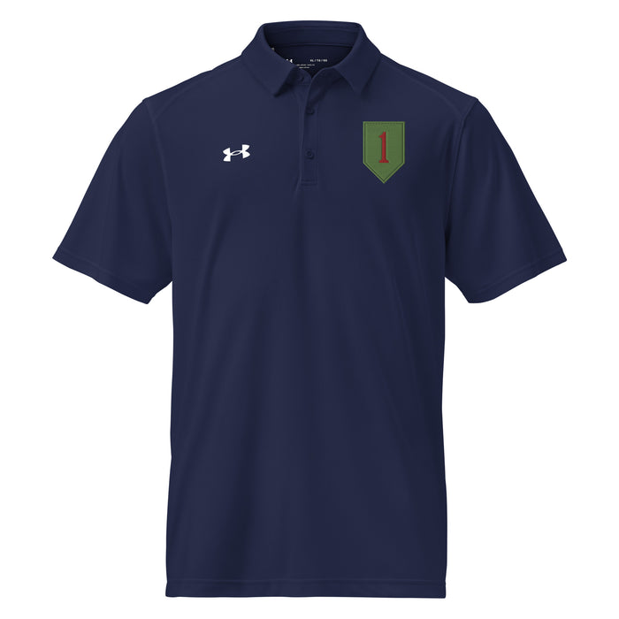 U.S. Army 1st Infantry Division Embroidered Under Armour® Men's Polo Tactically Acquired Navy S 