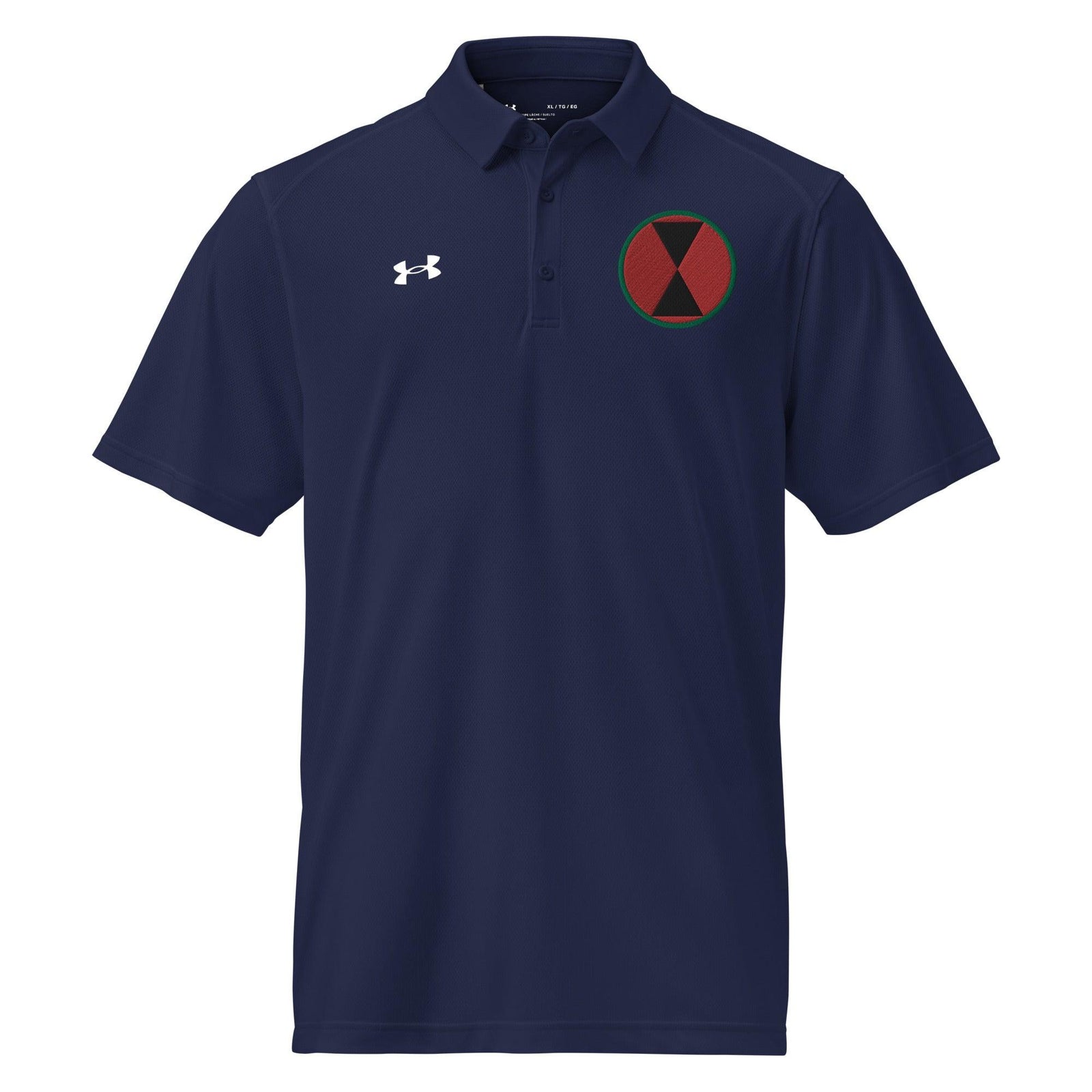 U.S. Army 7th Infantry Division Embroidered Under Armour® Men's Polo Tactically Acquired Navy S 