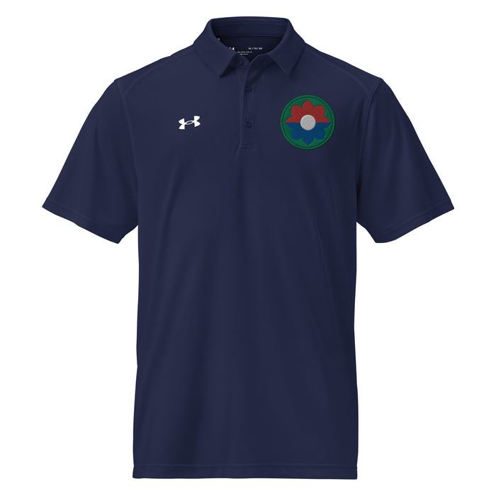 U.S. Army 9th Infantry Division Embroidered Under Armour® Men's Polo Tactically Acquired Navy S 