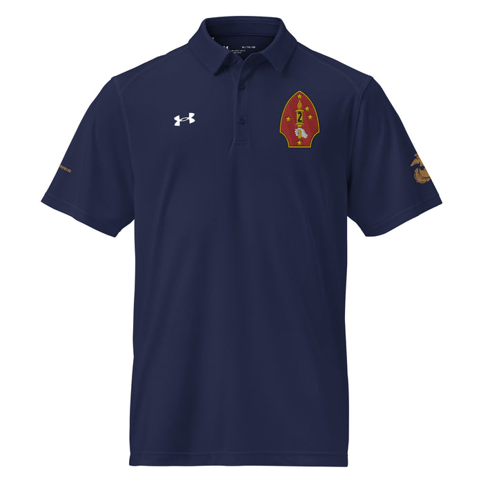 2nd Marine Division Embroidered Under Armour® Men's Polo Tactically Acquired Navy S 