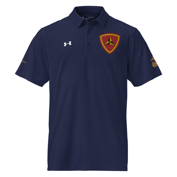3rd Marine Division Embroidered Under Armour® Men's Polo Tactically Acquired Navy S 