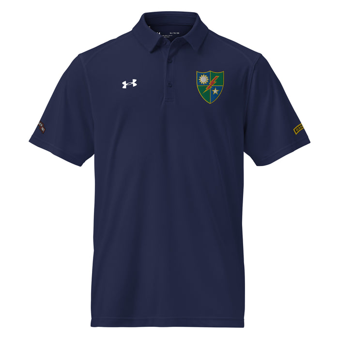 U.S. Army 75th Ranger Regiment Embroidered Under Armour® Men's Polo Tactically Acquired Navy S 