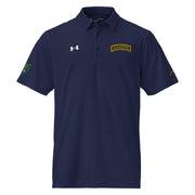 75th Ranger Rgt Ranger Tab Embroidered Under Armour® Men's Polo Tactically Acquired Navy S 