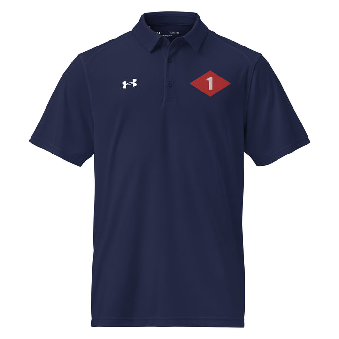 NMCB-1 Beep Embroidered Under Armour® Men's Polo Tactically Acquired Navy S 