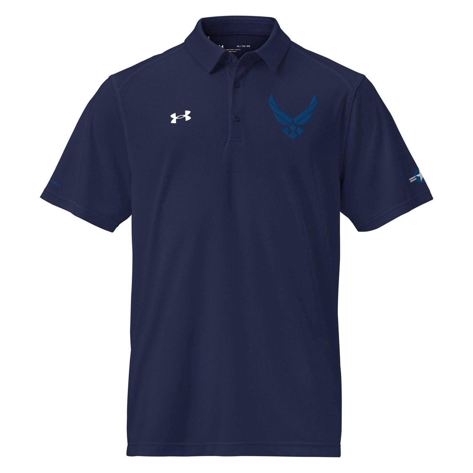 U.S. Air Force Emblem Embroidered Under Armour® Men's Polo Tactically Acquired Navy S 