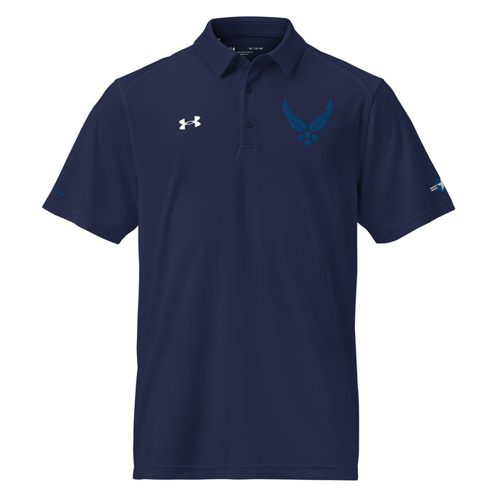 U.S. Air Force Emblem Embroidered Under Armour® Men's Polo Tactically Acquired Navy S 