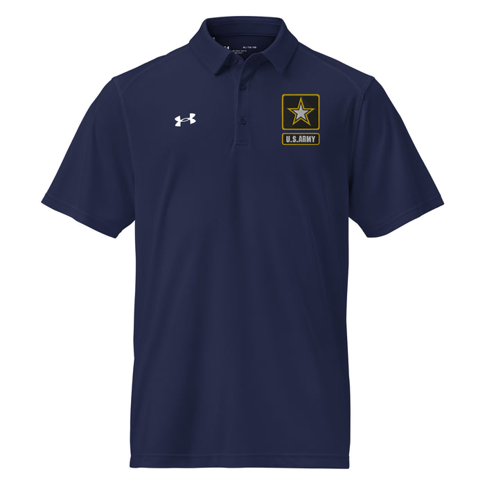 U.S. Army Embroidered Under Armour® Men's Polo Tactically Acquired Navy S 