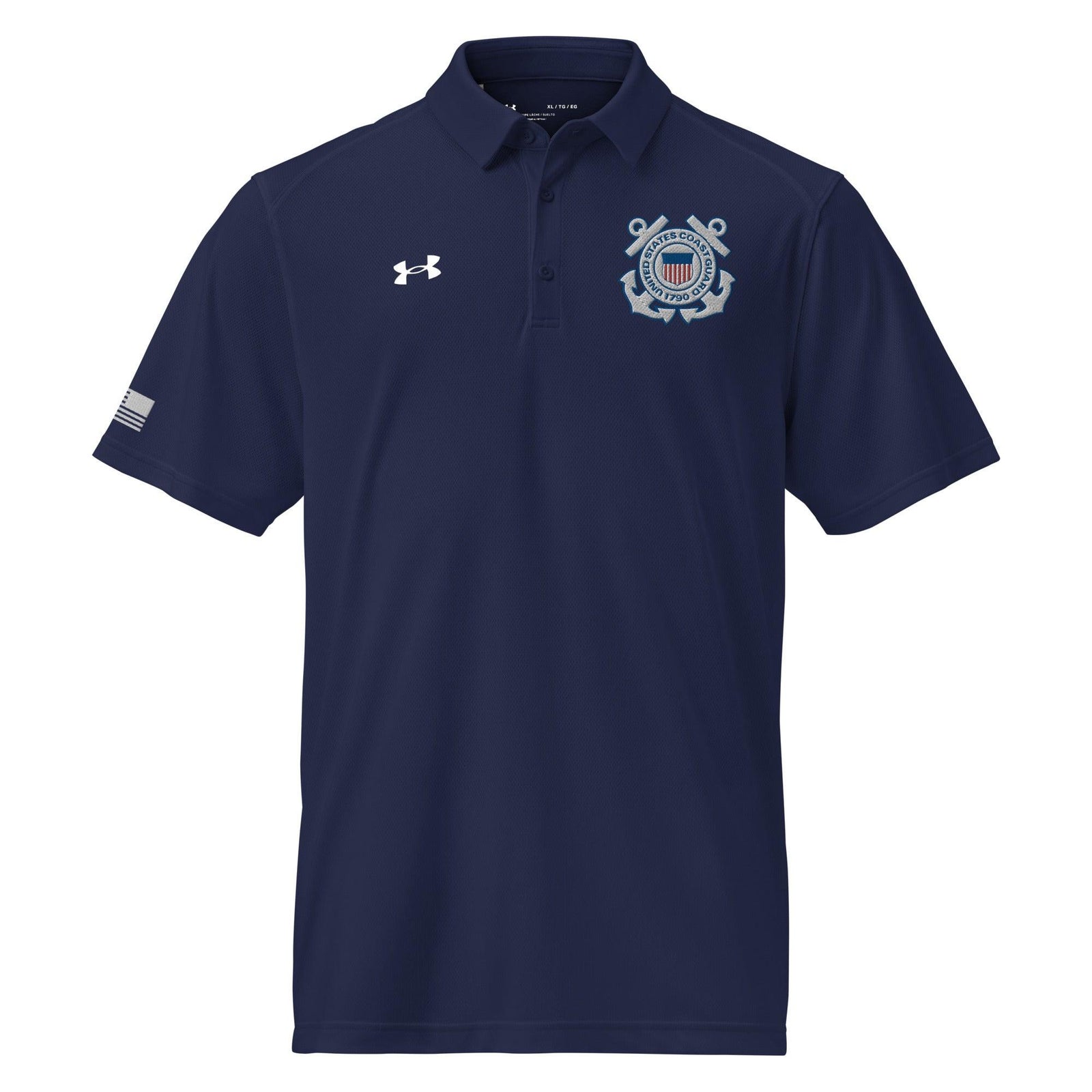 U.S. Coast Guard Embroidered Under Armour® Men's Polo Tactically Acquired Navy S 
