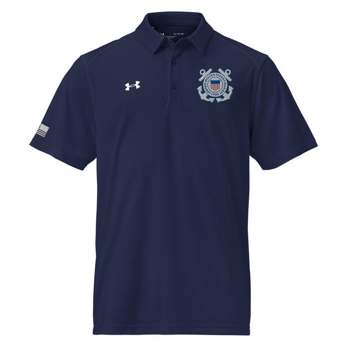 U.S. Coast Guard Embroidered Under Armour® Men's Polo Tactically Acquired Navy S 