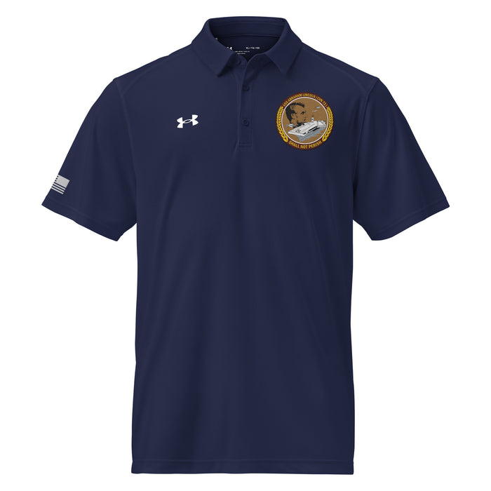 USS Abraham Lincoln (CVN-72) Embroidered Under Armour® Men's Polo Tactically Acquired Navy S 