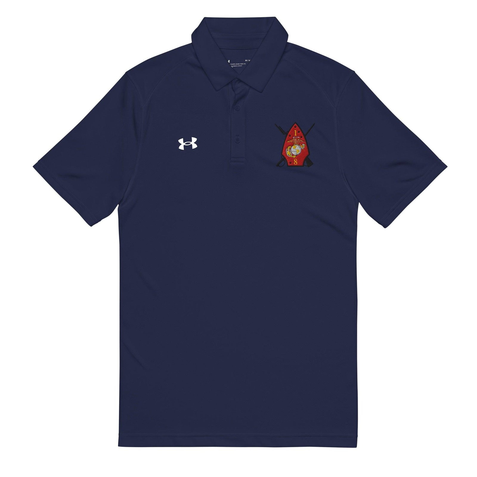 1st Battalion 8th Marines Embroidered Under Armour® Men's Polo Tactically Acquired Navy S