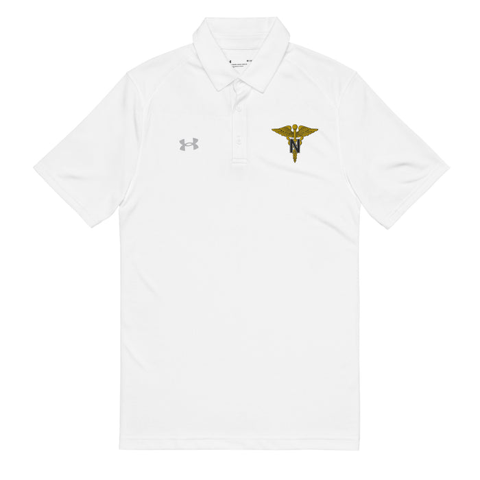 U.S. Army Nurse Corps Branch Emblem Under Armour® Men's Polo Tactically Acquired White S 