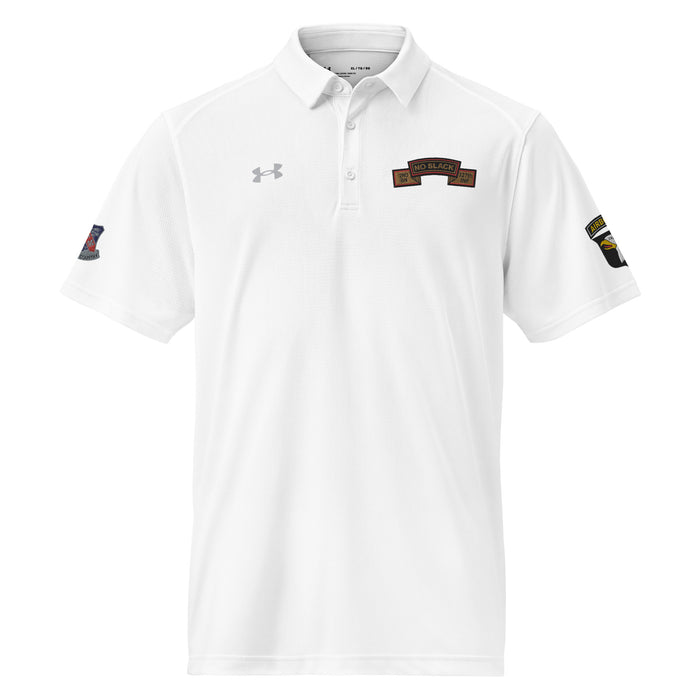 2-327 INF RGT 'No Slack' Embroidered Under Armour® Men's Polo Tactically Acquired White S 