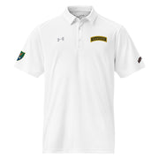 75th Ranger Rgt Ranger Tab Embroidered Under Armour® Men's Polo Tactically Acquired White S 