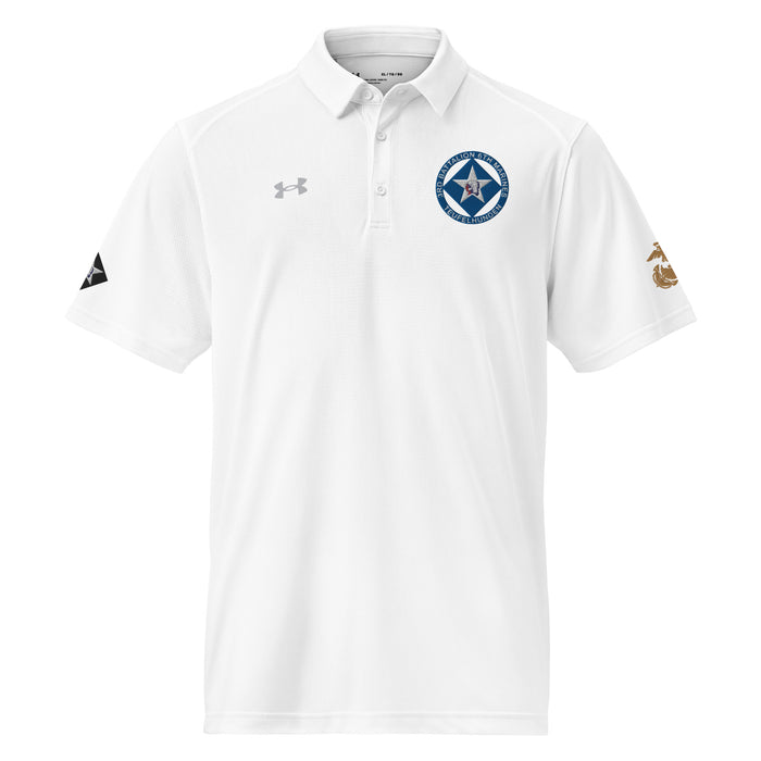 3/6 Marines Embroidered Under Armour® Men's Polo Tactically Acquired White S 