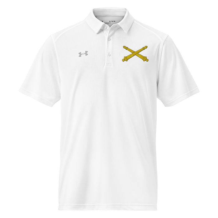 U.S. Army Field Artillery Embroidered Under Armour® Men's Polo Tactically Acquired White S