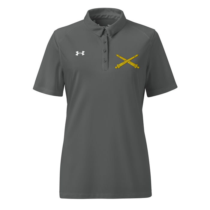 U.S. Army Field Artillery Embroidered Under Armour® Women's Polo Tactically Acquired Grey S