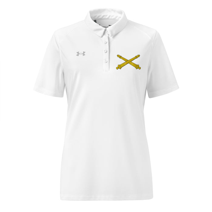 U.S. Army Field Artillery Embroidered Under Armour® Women's Polo Tactically Acquired White S