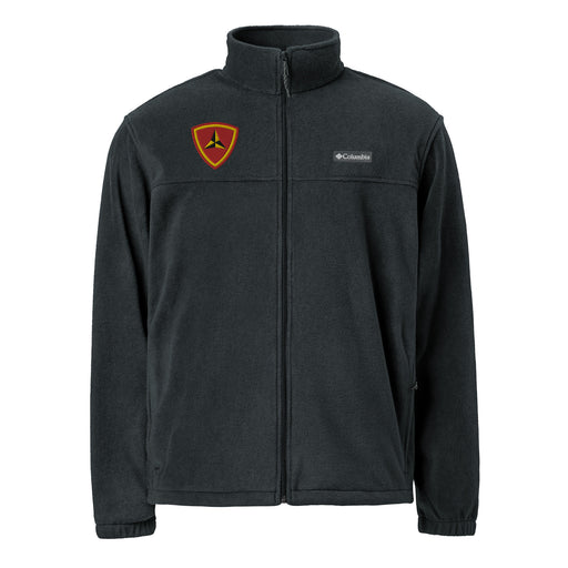 3rd Marine Division Embroidered Unisex Columbia® Fleece Jacket Tactically Acquired Black S 