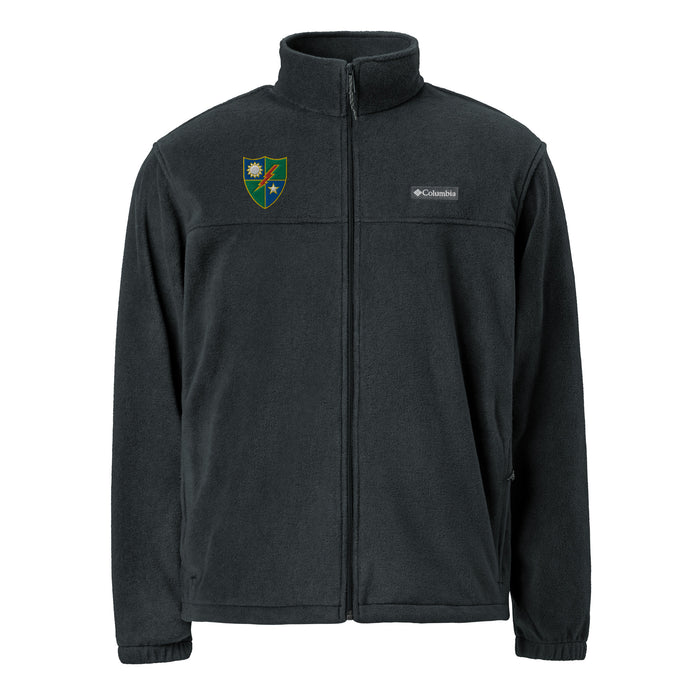 75th Ranger Regiment Embroidered Unisex Columbia® Fleece Jacket Tactically Acquired Black S 