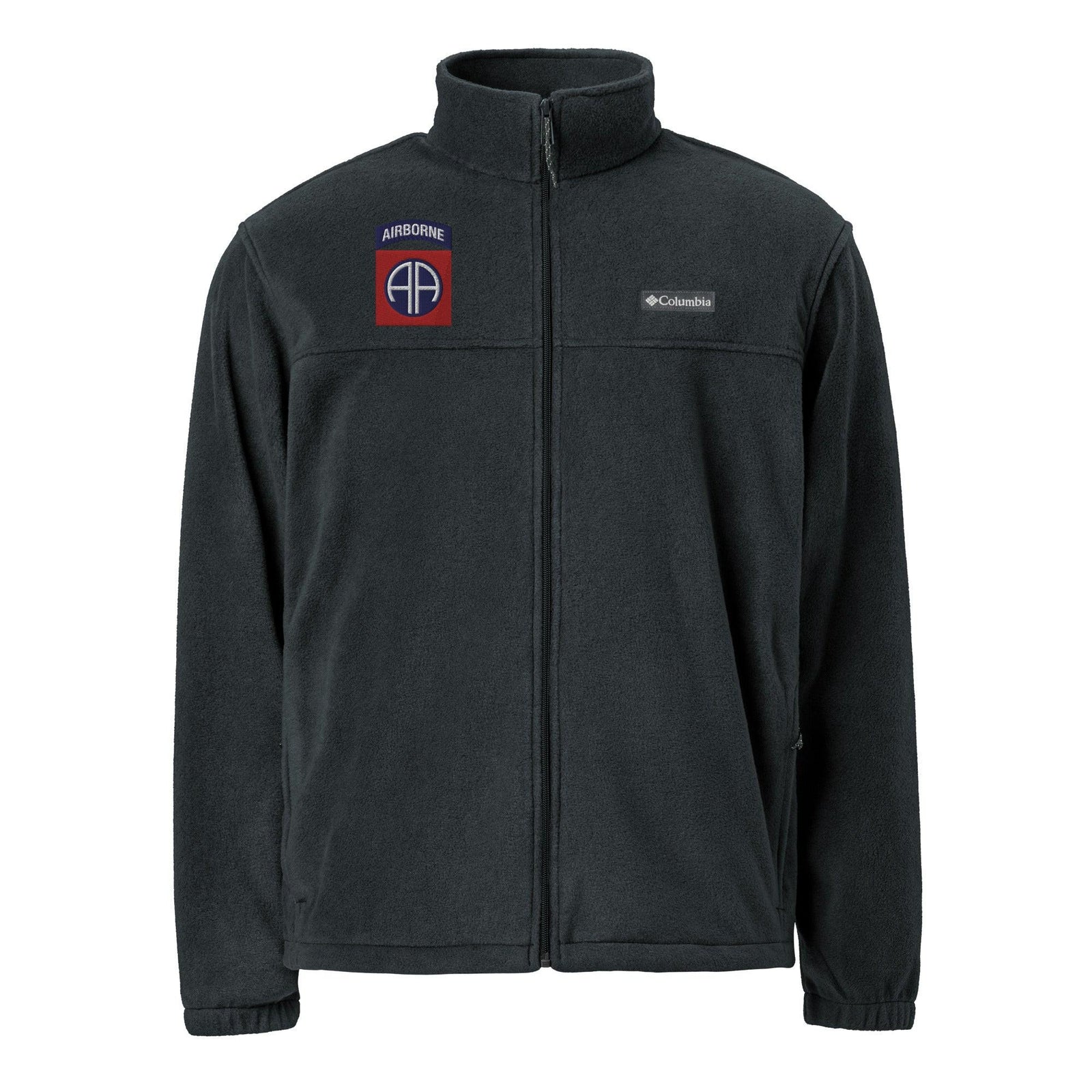 82nd Airborne Division Embroidered Columbia® Unisex Fleece Jacket Tactically Acquired Black S 