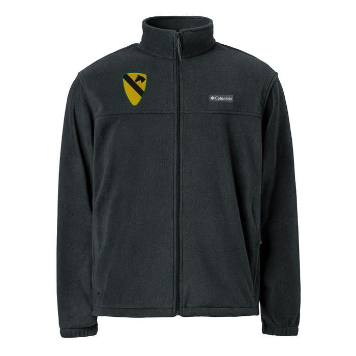 1st Cavalry Division Embroidered Unisex Columbia® Fleece Jacket Tactically Acquired Black S 