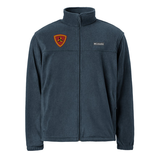 3rd Marine Division Embroidered Unisex Columbia® Fleece Jacket Tactically Acquired Collegiate Navy S 