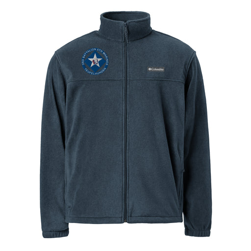 3/6 Marines Embroidered Unisex Columbia® Fleece Jacket Tactically Acquired Collegiate Navy S 