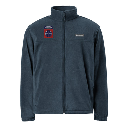 82nd Airborne Division Embroidered Columbia® Unisex Fleece Jacket Tactically Acquired Collegiate Navy S 