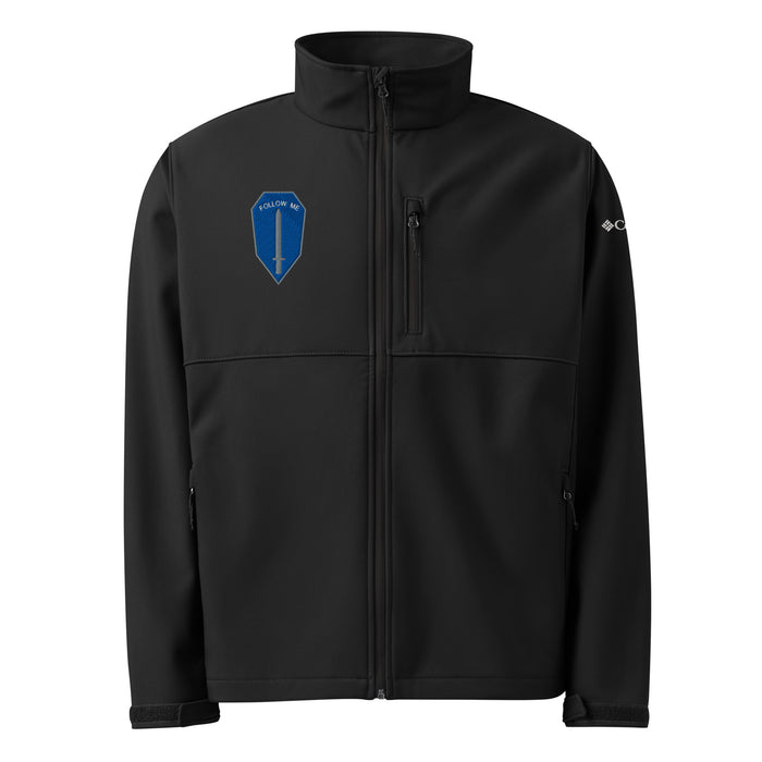 Infantry Embroidered "Follow Me" Columbia® Soft Shell Jacket Tactically Acquired Black S 