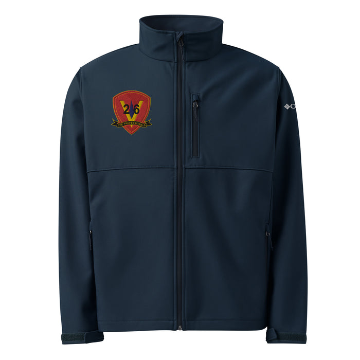 3/26 Marines Embroidered Columbia® Soft-Shell Jacket Tactically Acquired Navy S 