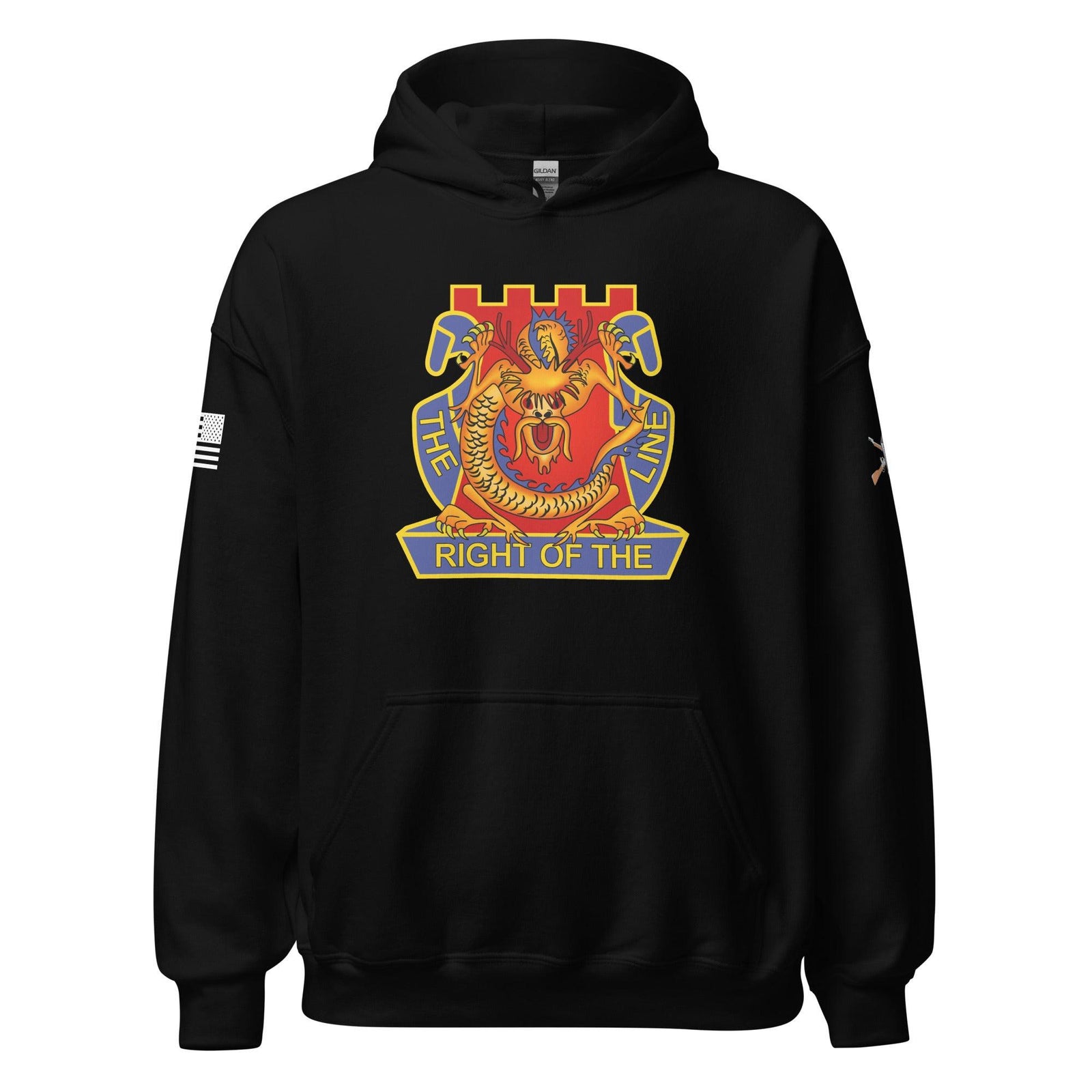 U.S. Army 14th Infantry Regiment Unisex Hoodie Tactically Acquired Black S 