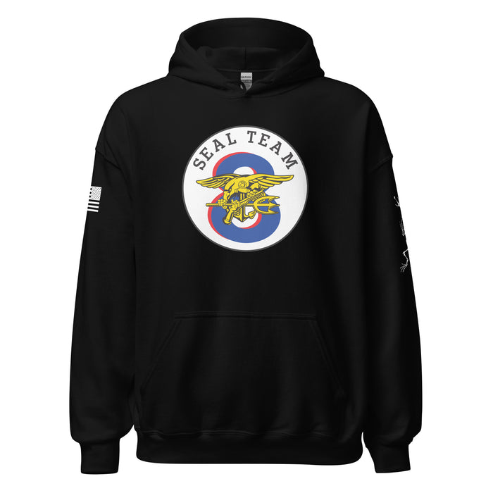 U.S. Navy SEAL Team 8 Frogman Unisex Hoodie Tactically Acquired Black S 