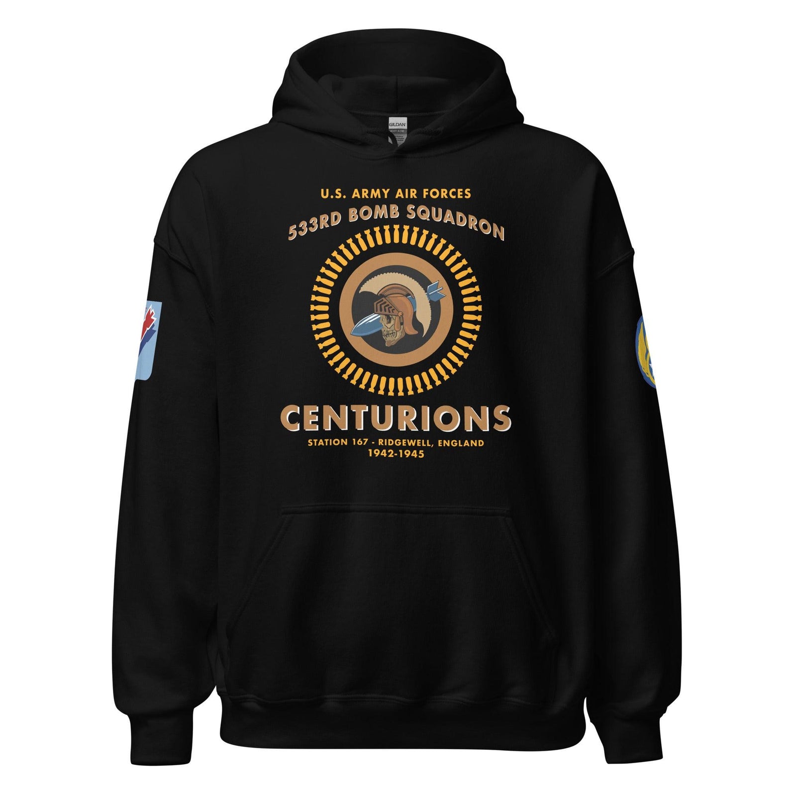 533rd Bomb Squadron 381st BG WW2 Legacy Unisex Hoodie Tactically Acquired Black S 