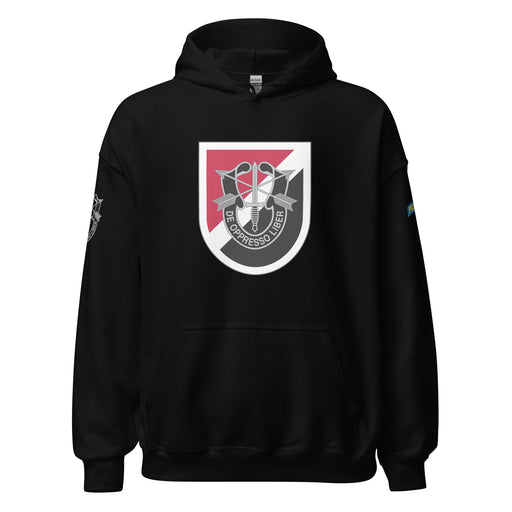 U.S. Army 6th Special Forces Group (6th SFG) Beret Flash Unisex Hoodie Tactically Acquired Black S 